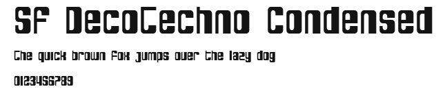 SF DecoTechno Condensed Preview