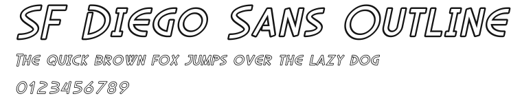 SF Diego Sans Outline Preview