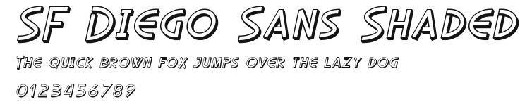 SF Diego Sans Shaded Preview