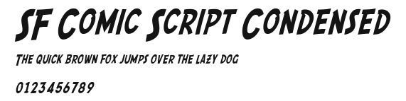 SF Comic Script Condensed Preview