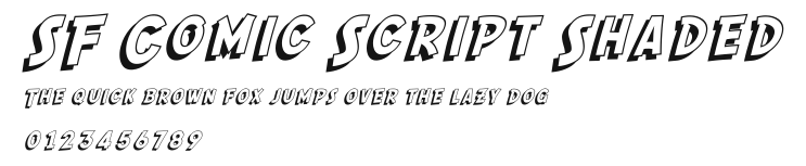 SF Comic Script Shaded Preview