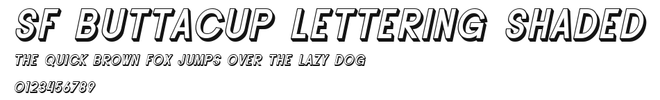 SF Buttacup Lettering Shaded Preview