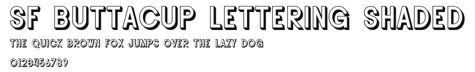 SF Buttacup Lettering Shaded Preview