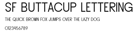 SF Buttacup Lettering Preview