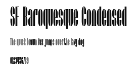 SF Baroquesque Condensed Preview