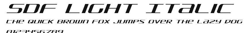 SDF Light Italic Preview