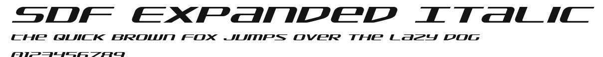 SDF Expanded Italic Preview