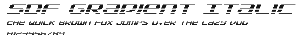 SDF Gradient Italic Preview