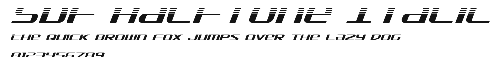 SDF Halftone Italic Preview