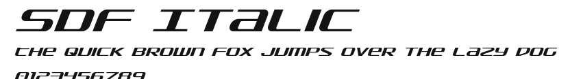 SDF Italic Preview