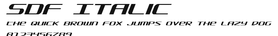 SDF Italic Preview
