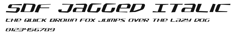 SDF Jagged Italic Preview
