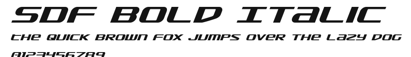 SDF Bold Italic Preview