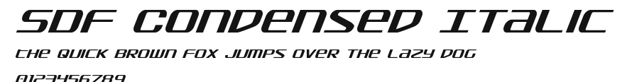 SDF Condensed Italic Preview