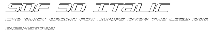 SDF 3D Italic Preview
