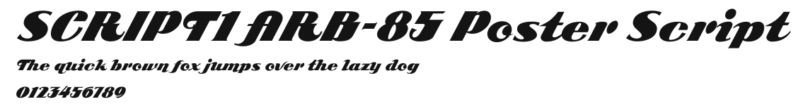 SCRIPT1 ARB-85 Poster Script Preview