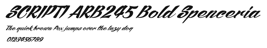 SCRIPT1 ARB245 Bold Spenceria Preview