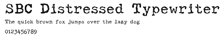 SBC Distressed Typewriter Preview