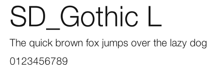 SD_Gothic L Preview