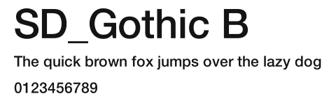 SD_Gothic B Preview