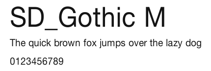 SD_Gothic M Preview