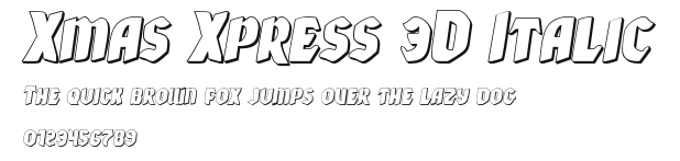 Xmas Xpress 3D Italic Preview