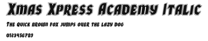 Xmas Xpress Academy Italic Preview