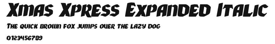 Xmas Xpress Expanded Italic Preview