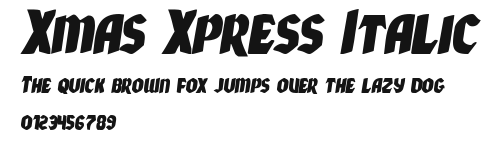 Xmas Xpress Italic Preview