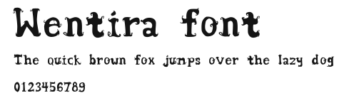 Wentira font Preview