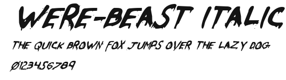 Were-Beast Italic Preview