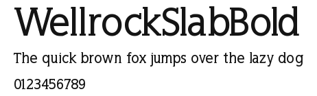 WellrockSlabBold Preview