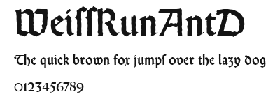 WeissRunAntD Preview