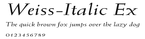 Weiss-Italic Ex Preview