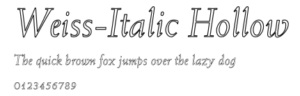 Weiss-Italic Hollow Preview