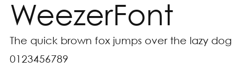 WeezerFont Preview