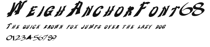 WeighAnchorFont68 Preview