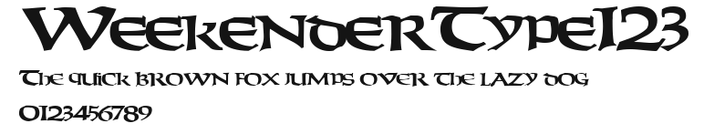 WeekenderType123 Preview