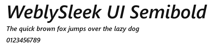 WeblySleek UI Semibold Preview