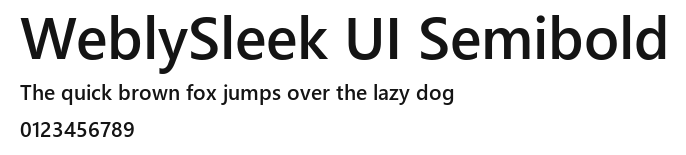 WeblySleek UI Semibold Preview
