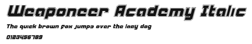 Weaponeer Academy Italic Preview