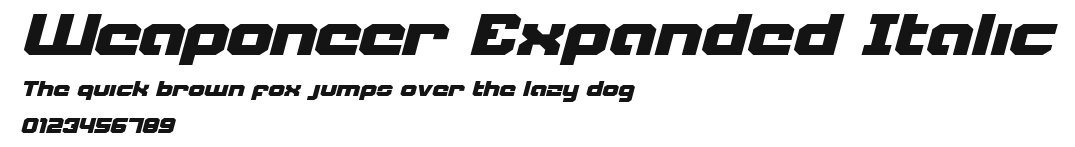 Weaponeer Expanded Italic Preview