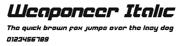 Weaponeer Italic Preview