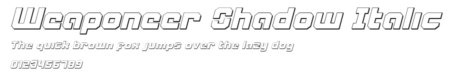 Weaponeer Shadow Italic Preview