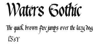 Waters Gothic Preview