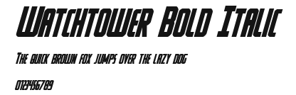 Watchtower Bold Italic Preview