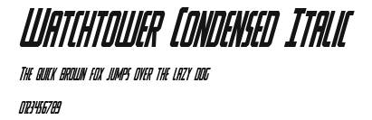 Watchtower Condensed Italic Preview