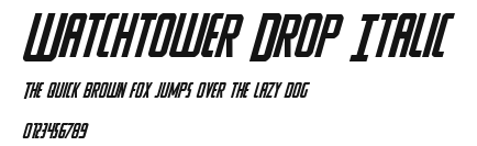 Watchtower Drop Italic Preview
