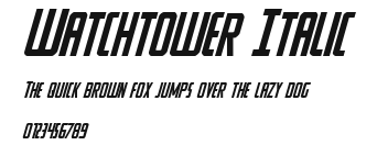 Watchtower Italic Preview