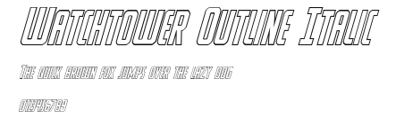 Watchtower Outline Italic Preview